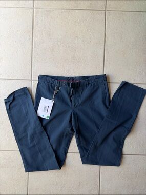 Tombolini NWT Men's Navy Slim Chino Pants Made in Italy